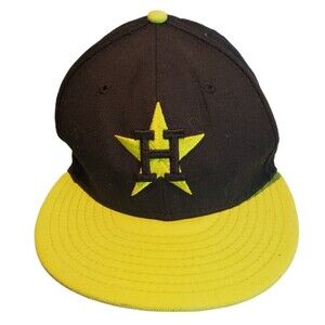 Houston Astros Neon Green Embroidered Logo New Era 59Fifty Baseball Fitted Cap